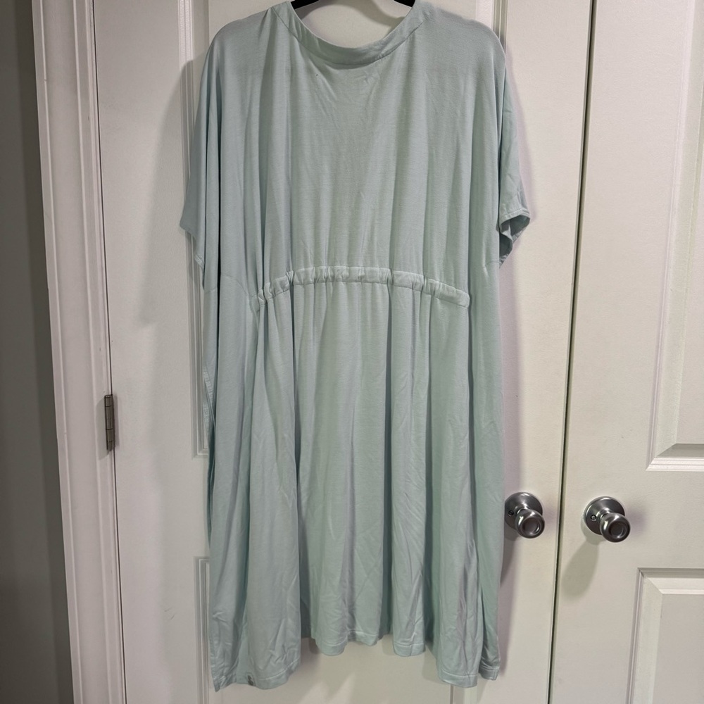 Tommy Bahama Island Soft Sea Coast Caftan Dress Cover Up Sea Mist Blue S/M - Picture 6 of 7